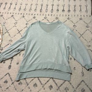 Buckle Oversized V Neck